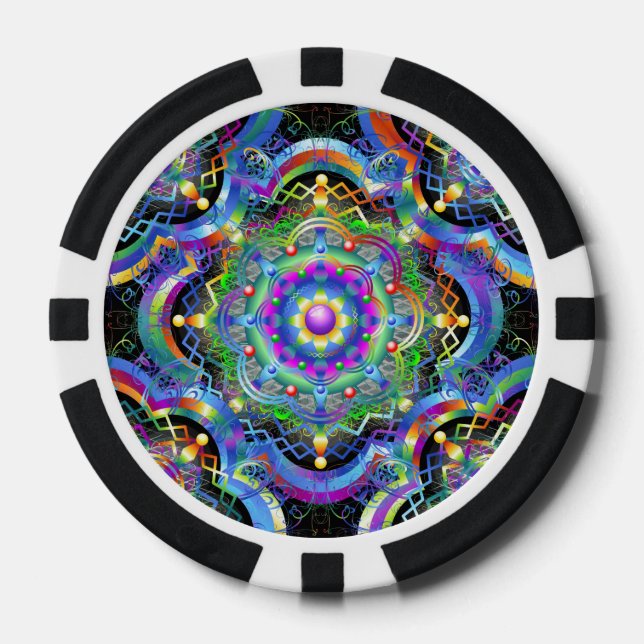 Mandala Universe Colours poker_chips Poker Chips (Front)
