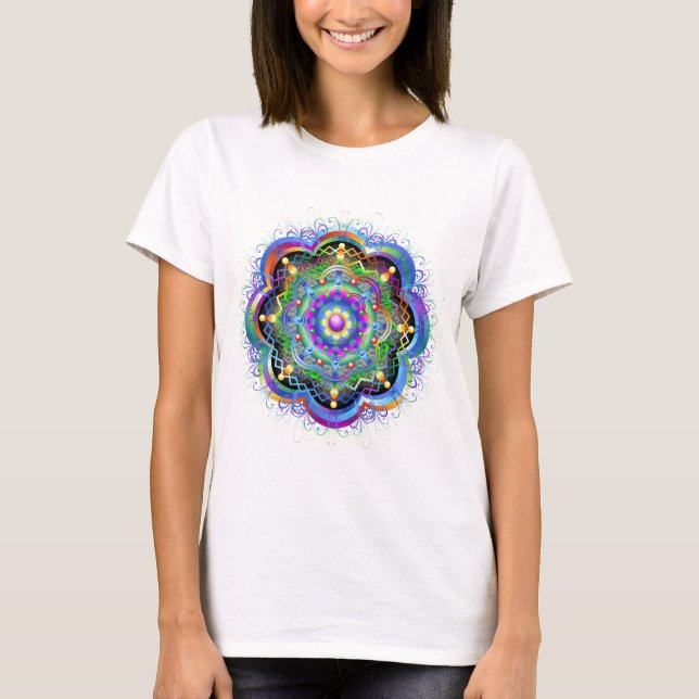 Mandala Universe Colours T-Shirt (Front)