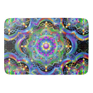 Mandala Universe Psychedelic Colours Bath Mat