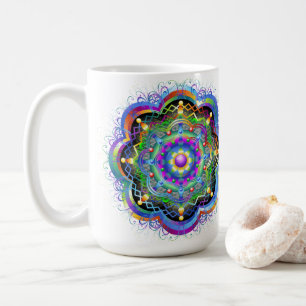Mandala Universe Psychedelic Colours Coffee Mug