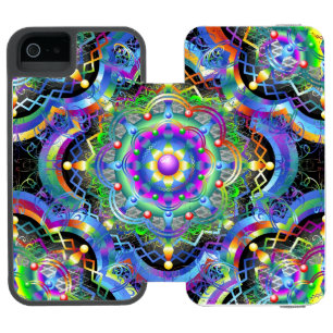 Mandala Universe Psychedelic Colours Incipio Watson™ iPhone 5 Wallet Case