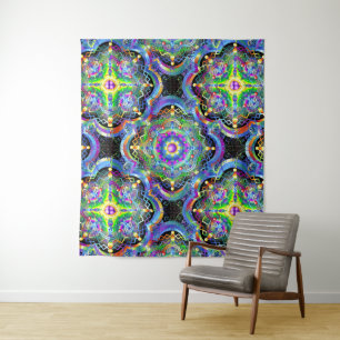 Mandala Universe Psychedelic Colours Tapestry