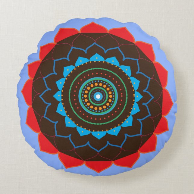 Mandala vector Art , Round cushion (Front)