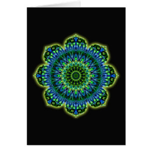 Mandala vert bleu   noir
