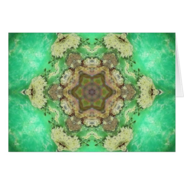 Mandala vert d'étoile de Chakra de coeur (Devant horizontal)