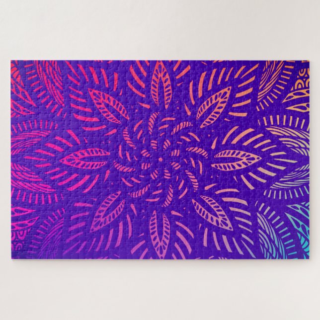 Mandala Vibrant Design Jigsaw Puzzle (Horizontal)
