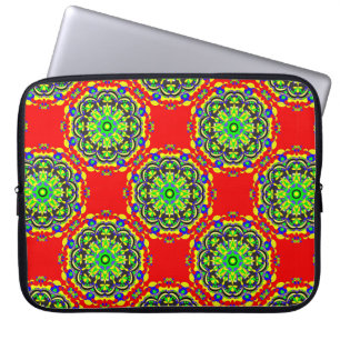 mandala vintage tribal seamless pattern illustrati laptop sleeve