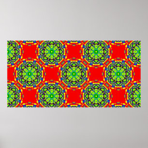 mandala vintage tribal seamless pattern illustrati poster