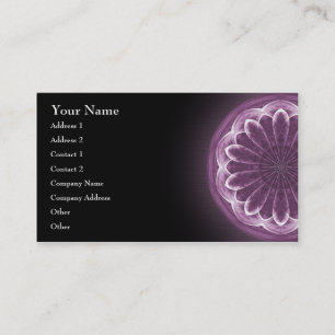 Mandala violet de pétales - carte de visite