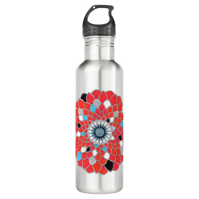 Mandala water bottle  (Front)