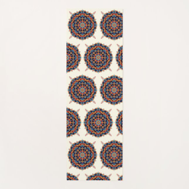 Mandala-White Yoga Mat (Front)