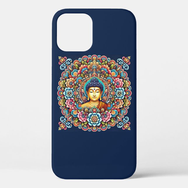 Mandala with buddha Case-Mate iPhone case (Back)