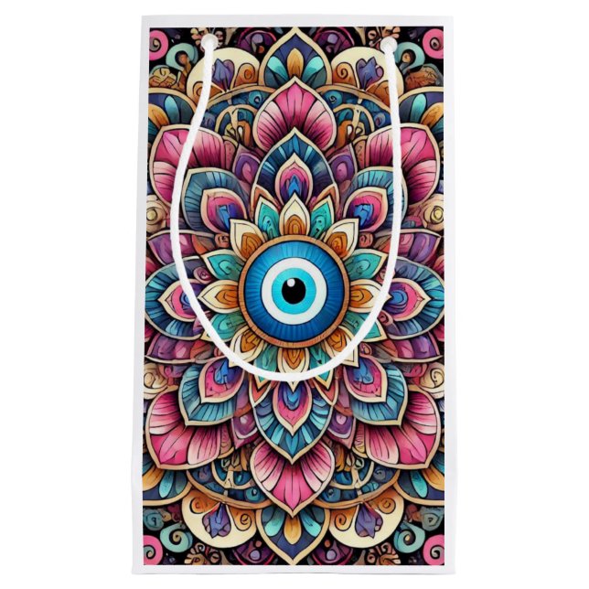 Mandala with evil eye small gift bag (Front)