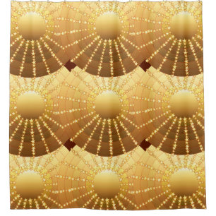 Mandala with Stars - golden satin gradient