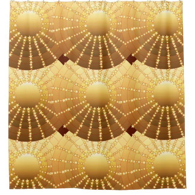 Mandala with Stars - golden satin gradient (Front)