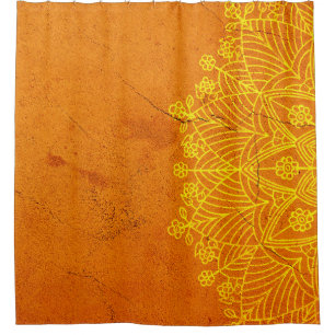 Mandala yellow background design