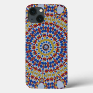 Mandala yellow blue iPhone 13 case