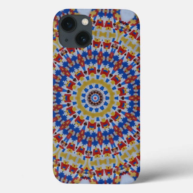 Mandala yellow blue Case-Mate iPhone case (Back)
