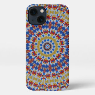 Mandala yellow blue iPhone 13 case