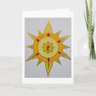Mandala yellow holiday card