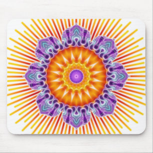 Mandala yellow violet mouse pad