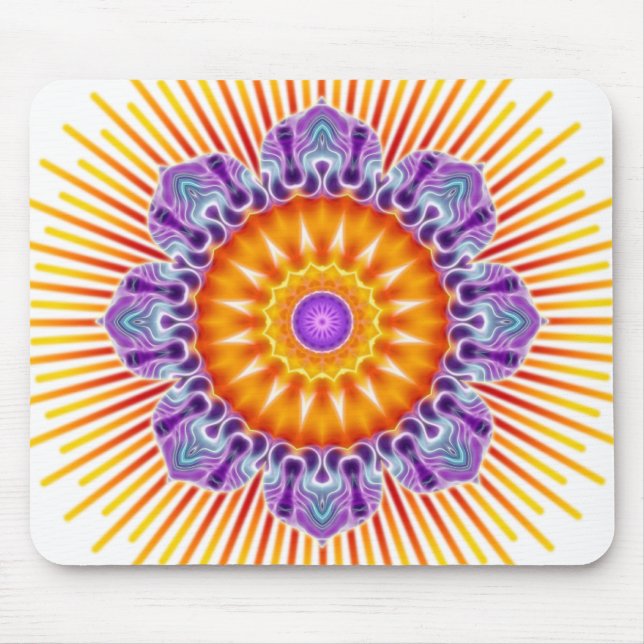 Mandala yellow violet mouse pad (Front)