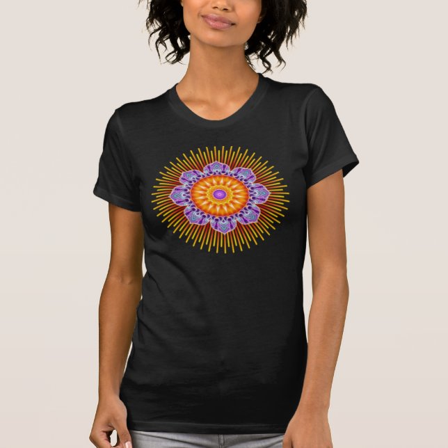 Mandala yellow violet T-Shirt (Front)