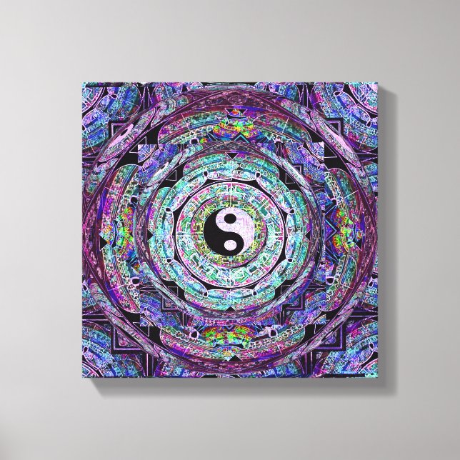 Mandala Yin Yang Canvas Print (Front)