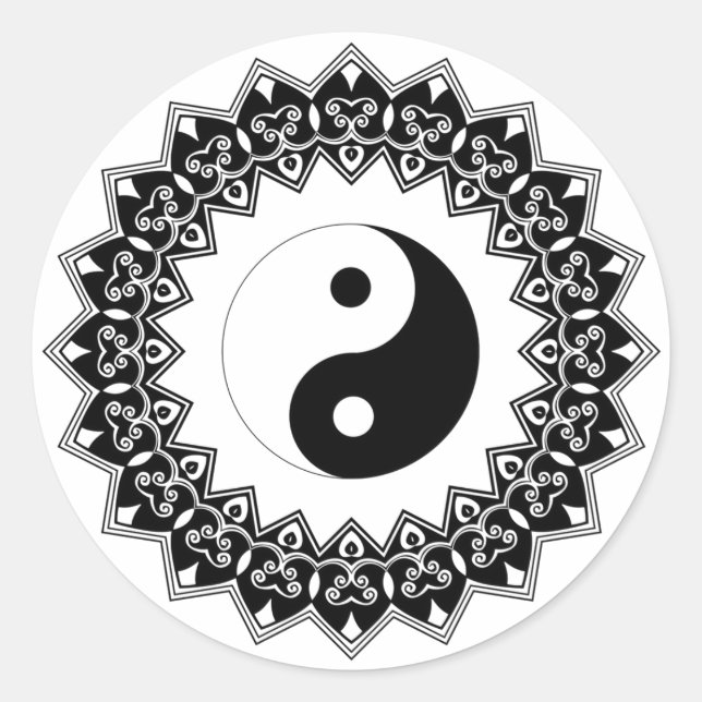 Mandala Yin Yang Large Sticker (Front)