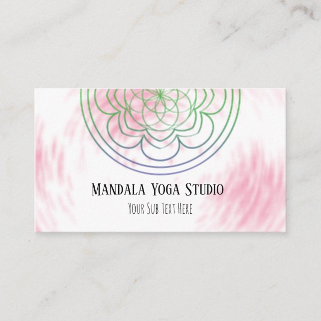 Mandala Yoga Carte de visite (Devant)