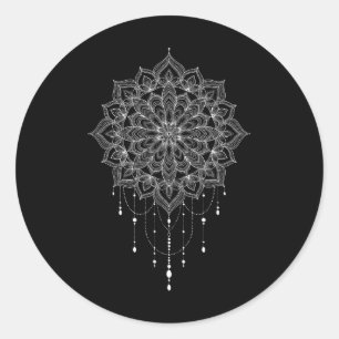 Mandala Zen Art Botanical Succulent Spiritual Boho Classic Round Sticker