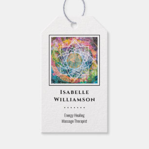 Mandala Zen Reiki Yoga Massage Sacred Spiritual Gift Tags