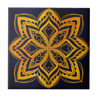 Mandala,zen,sacred geometric ,chakra, gold,elegant tile