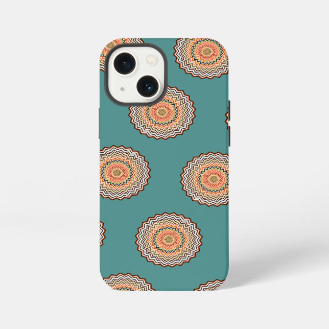 Mandala Zigzag Pattern iPhone Case (Back)