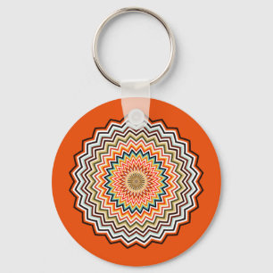 Mandala Zigzag Pattern Keychain