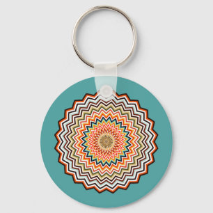 Mandala Zigzag Pattern Keychain