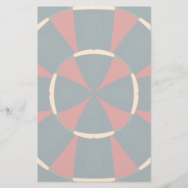 Mandalaic kaleidoscope stationery (Front)