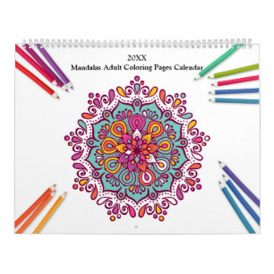 Mandalas Adult Colouring Calendar