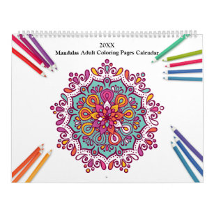 Mandalas Adult Colouring Calendar