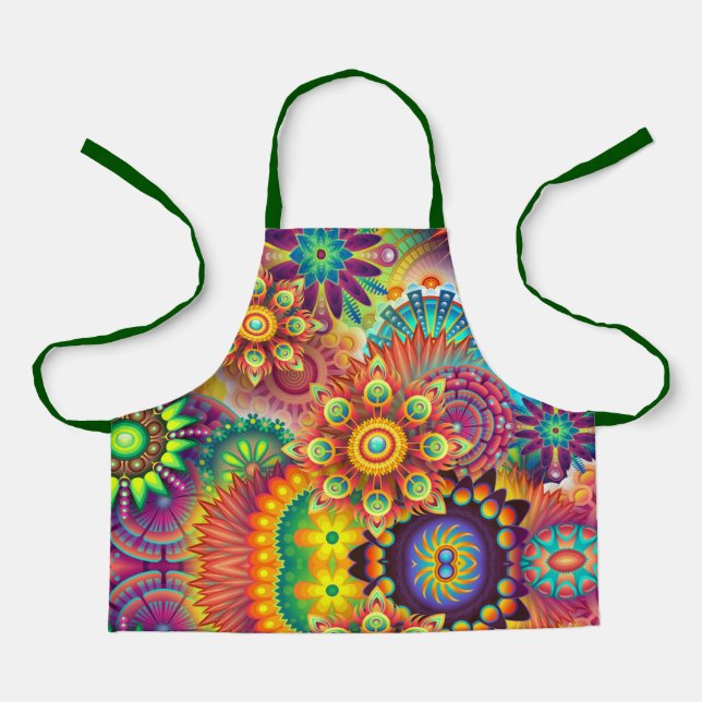 mandalas-colourful-abstract apron (Front)