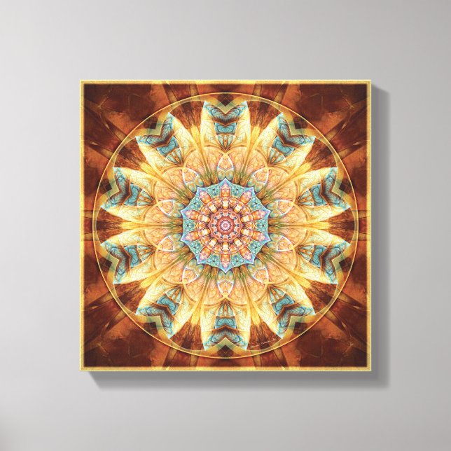 Mandalas du coeur du changement 4 toile enveloppée (Recto)