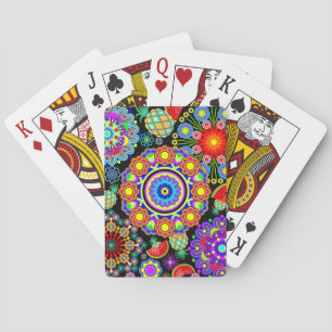 Mandalas & Exotic Fruits Pattern Playing Cards