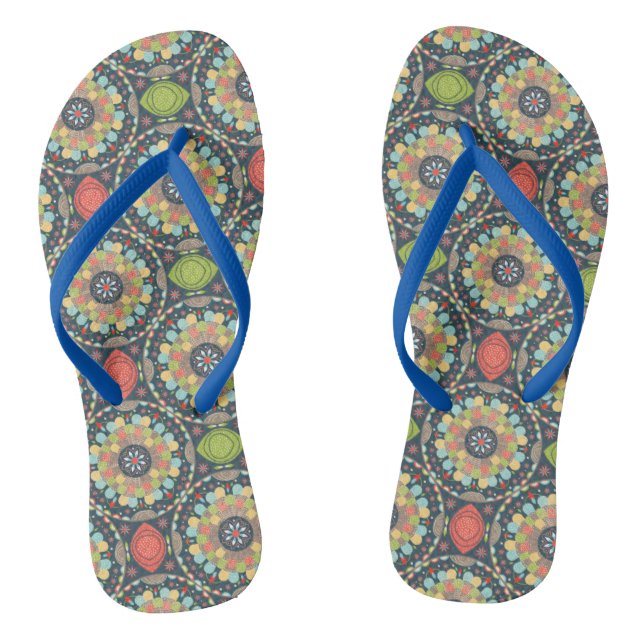 Mandalas Flip Flops (Footbed)