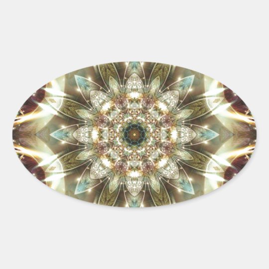 Mandalas from the Heart of Change 10, Gift Items Oval Sticker