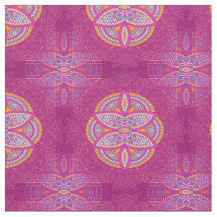 Mandalas in mix Pink repeat patterns Fabric