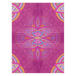 Mandalas in mixed Pink repeat patterns Tablecloth