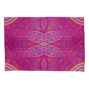 Mandalas in mixed Pinks repeat patterns Pillowcase
