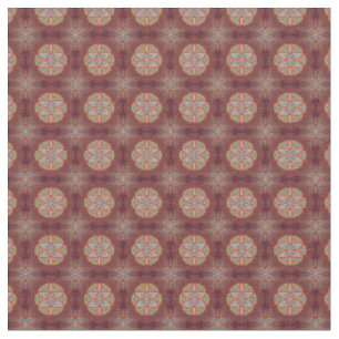 Mandalas on Maroon repeat patterns Fabric