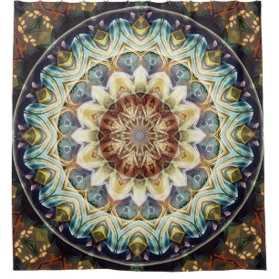Mandalas pendant des périodes de rideau en douche