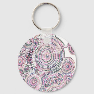 Mandalas with cats keychain
